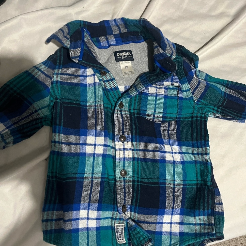 Plaid blue top